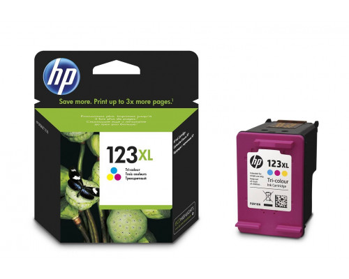 Картридж HP 123XL струйный трехцветный увеличенной емкости (330 стр)
