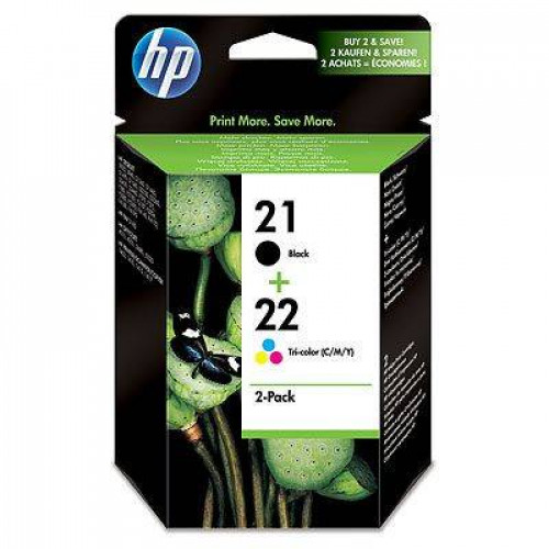 Картридж HP 21/22 струйный набор черный + цветной (190 + 165 стр)