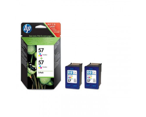 Картридж HP 57 струйный трехцветный упаковка 2шт (2*500 стр)