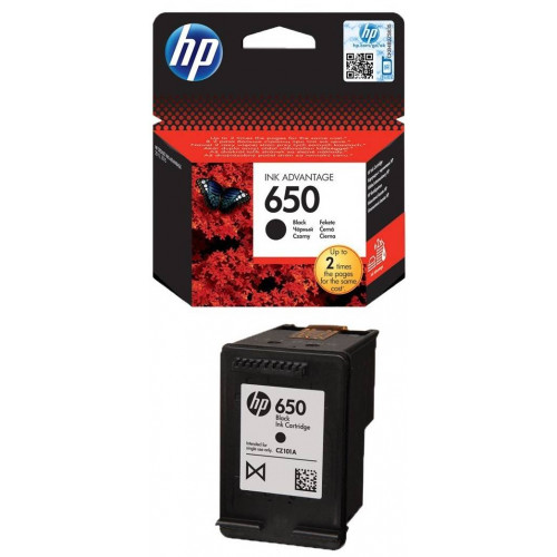 Картридж HP 650 струйный черный (360 стр)