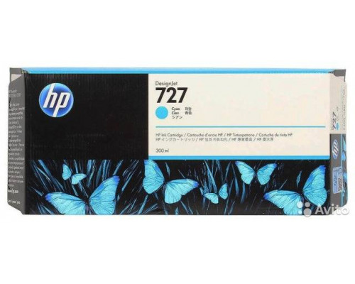 Картридж HP 727 струйный голубой (300 мл)