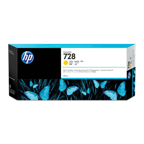 Картридж HP 728 струйный желтый (300 мл)