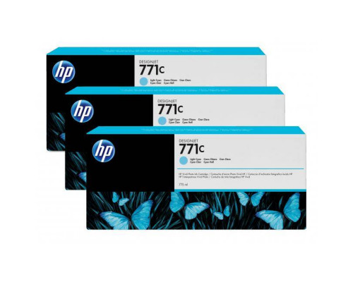 Картридж HP 771С струйный светло-голубой упаковка 3 шт (3*775 мл)