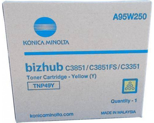 Тонер Konica-Minolta bizhub C3351/C3851 желтый TNP-49Y