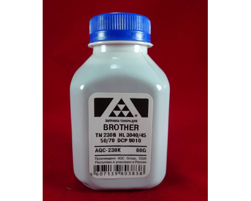 Тонер Brother TN 230B HL 3040/45/50/70/DCP 9010 black (фл. 60г) AQC фас. Россия