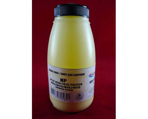 Тонер для картриджей CC532A/CE412A Yellow, химический (фл. 70г) B&W Premium (Mitsubishi) фас. России