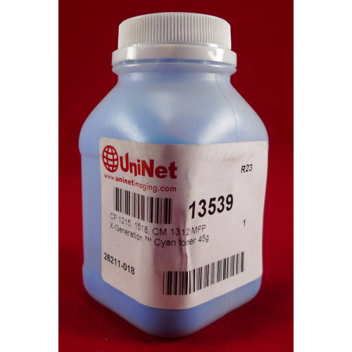 Тонер для картриджей CB541A/CE321A/CF211A Cyan (фл. 45г) X-generation 1.4K Uninet