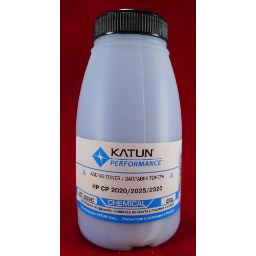 Тонер для картриджей CC531A/CE411A Cyan, химический (фл. 80г) Katun фас. России