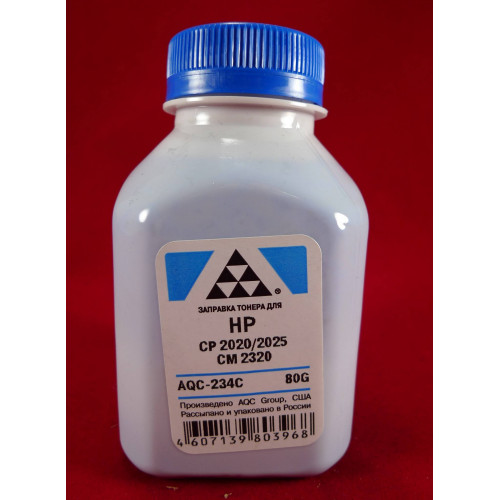 Тонер для картриджей CC531A/CE411A Cyan (фл. 80г) AQC фас. Россия