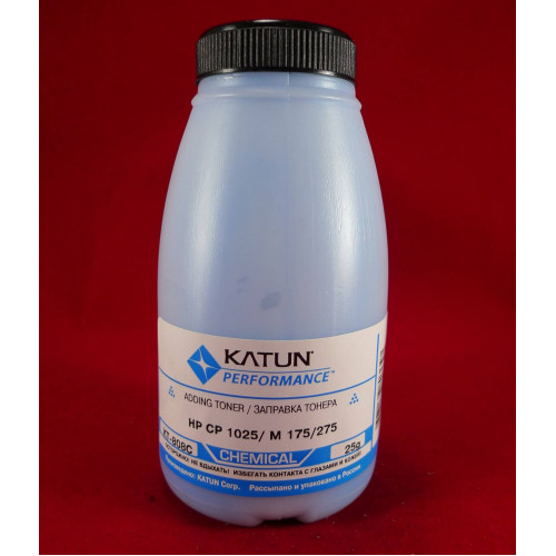 Тонер для картриджей CE311A Cyan, химический (фл. 25г) Katun фас. Россия