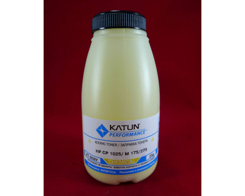 Тонер для картриджей CE312A Yellow, химический (фл.25г.) Katun фас. Россия