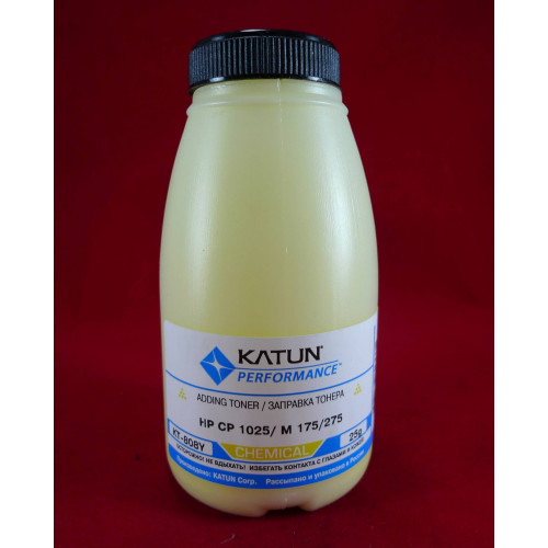 Тонер для картриджей CE312A Yellow, химический (фл.25г.) Katun фас. Россия