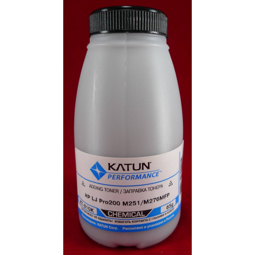 Тонер для картриджей CF210A Black, химический (фл. 65г) Katun фас. России