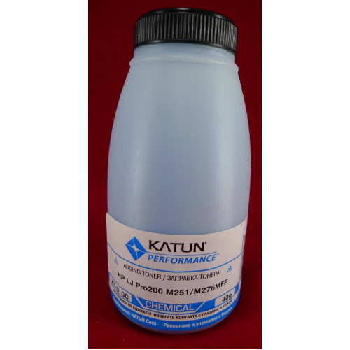 Тонер для картриджей CF211A Cyan, химический (фл. 40г) Katun фас. России
