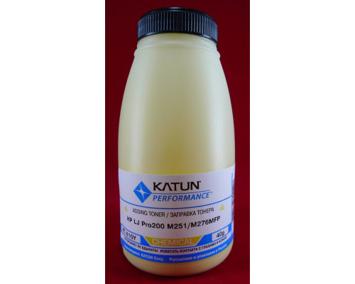 Тонер для картриджей CF212A Yellow, химический (фл. 40г) Katun фас. России