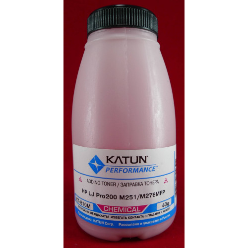 Тонер для картриджей CF213A Magenta, химический (фл. 40г) Katun фас. России