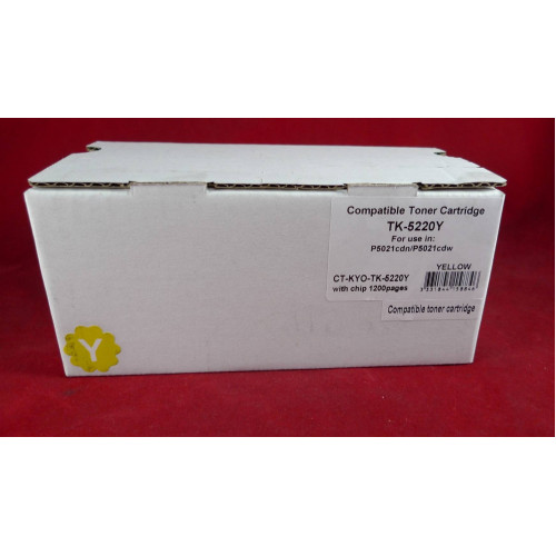 Тонер-картридж для Kyocera Ecosys P5021CDN/P5021CDW/M5521CDN/M5521CDW TK-5220Y yellow 1.2K (С ЧИПОМ) (ELP Imaging?)