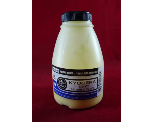 Тонер для Kyocera TK-5150Y, P6035/M6035/M6535 Yellow (фл. 140г) Black&White Premium