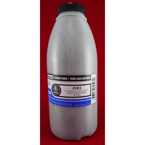 Тонер OKI C610/C810/C821/C822/C830/C5850/C5950/MC560 Black (фл. 180г) B&W Premium (Tomoegawa) фас. Россия