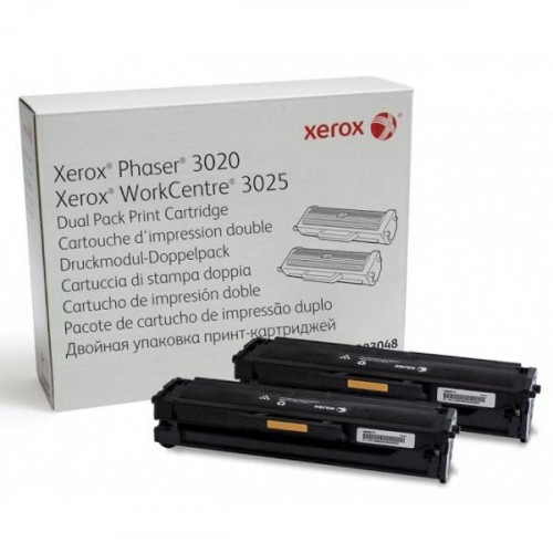 Тонер-картридж XEROX Phaser 3020/WC 3025 1.5K упаковка 2 шт. (106R03048)