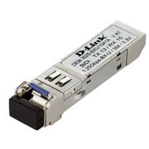 D-Link DEM-302S-BXU 10 штук WDM SFP-трансивер с 1 портом 1000Base-BX-U (Tx:1310 нм, Rx:1550 нм) для одномодового оптического кабеля (до 2 км)