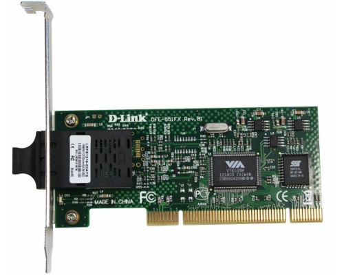 D-Link DFE-551FX Сетевой PCI-адаптер с 1 портом 100Base-FX с дуплексным SC-разъемом (низкопрофильное крепление в комплекте)