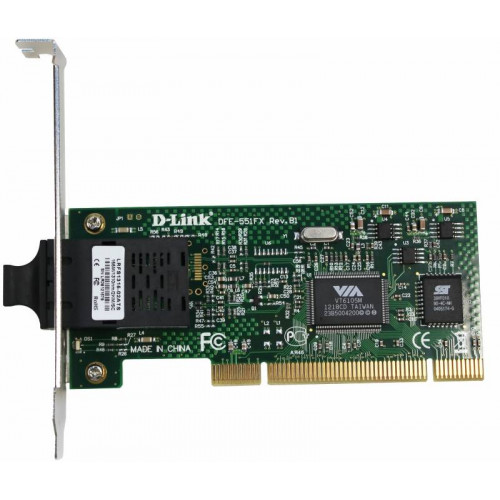 D-Link DFE-551FX Сетевой PCI-адаптер с 1 портом 100Base-FX с дуплексным SC-разъемом (низкопрофильное крепление в комплекте)