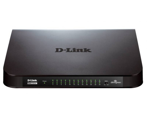 D-Link DGS-1024A Неуправляемый коммутатор с 24 портами 10/100/1000Base-T и функцией энергосбережения (в комплект входит внешний адаптер питания)