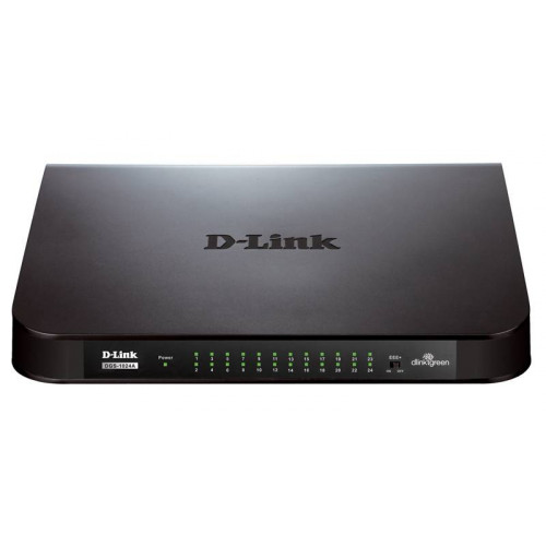 D-Link DGS-1024A Неуправляемый коммутатор с 24 портами 10/100/1000Base-T и функцией энергосбережения (в комплект входит внешний адаптер питания)