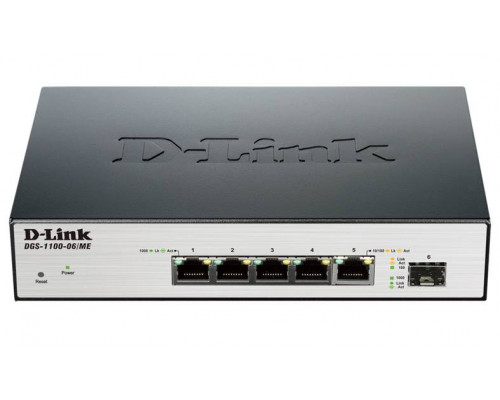 D-Link DGS-1100-06/ME Настраиваемый коммутатор 2 уровня для сетей Metro Ethernet