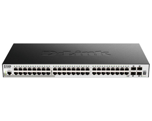 D-Link DGS-1510-52X/A2A Настраиваемый стекируемый коммутатор SmartPro уровня 2+ с 48 портами 10/100/1000Base-T и 4 портами 10GBase-X SFP+