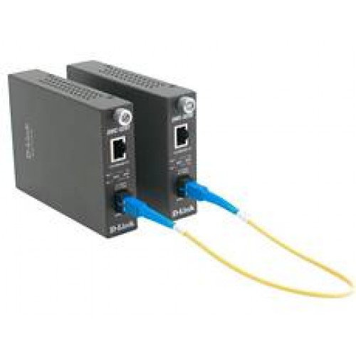 D-Link DMC-920R WDM медиаконвертер с 1 портом 10/100Base-TX и 1 портом 100Base-FX с разъемом SC (ТХ: 1310 нм; RX: 1550 нм) для одномодового оптического кабеля (до 20 км)