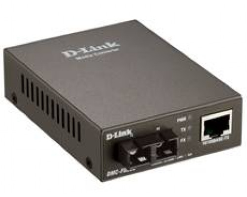 D-Link DMC-F02SC Медиаконвертер с 1 портом 10/100Base-TX и 1 портом 100Base-FX с разъемом SC для многомодового оптического кабеля (до 2 км)