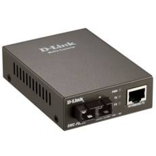 D-Link DMC-F02SC Медиаконвертер с 1 портом 10/100Base-TX и 1 портом 100Base-FX с разъемом SC для многомодового оптического кабеля (до 2 км)