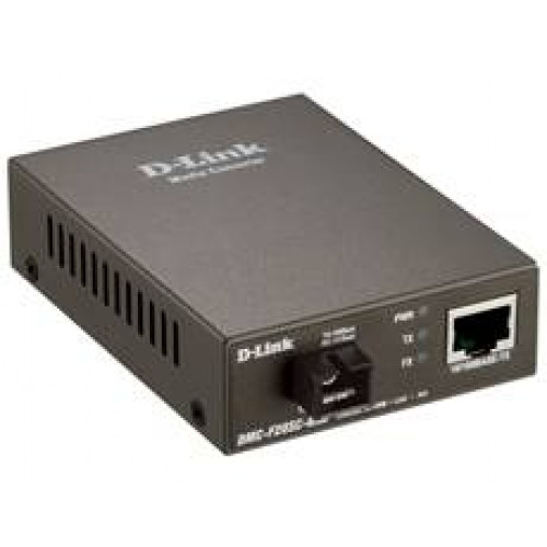 D-Link DMC-F20SC-BXD WDM медиаконвертер с 1 портом 10/100Base-TX и 1 портом 100Base-FX с разъемом SC (ТХ: 1550 нм; RX: 1310 нм) для одномодового оптического кабеля (до 20 км)