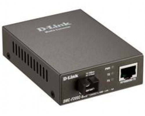 D-Link DMC-F20SC-BXU WDM медиаконвертер с 1 портом 10/100Base-TX и 1 портом 100Base-FX с разъемом SC (ТХ: 1310 нм; RX: 1550 нм) для одномодового оптического кабеля (до 20 км)