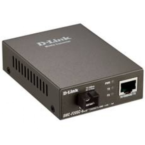 D-Link DMC-F20SC-BXU WDM медиаконвертер с 1 портом 10/100Base-TX и 1 портом 100Base-FX с разъемом SC (ТХ: 1310 нм; RX: 1550 нм) для одномодового оптического кабеля (до 20 км)