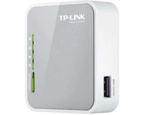 TP-Link TL-MR3020 Маршрутизатор 3G/4G, 1 порт WAN/LAN 10/100 Мбит/с,  порт USB 2.0 для модемов 3G/4G