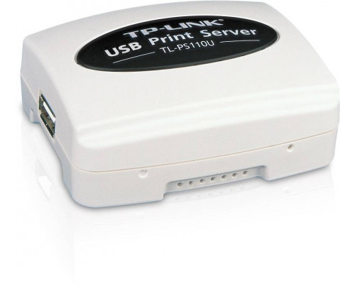 TP-Link TL-PS110U Принт-сервер,  с 1 портом USB 2.0 и 1 портом Fast Ethernet
