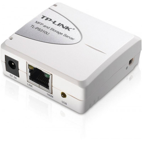 TP-Link TL-PS310U Принт-сервер,  1х USB2.0 port MFP and Storage server, compatible with most of MFP