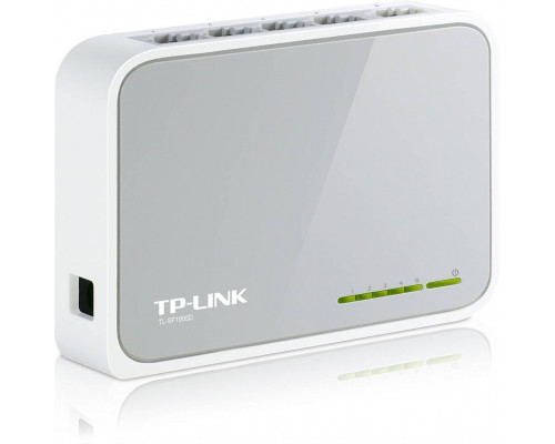 TP-Link TL-SF1005D Коммутатор 5-port 10/100M mini Desktop Switch, 5 10/100M RJ45 ports, Plastic case