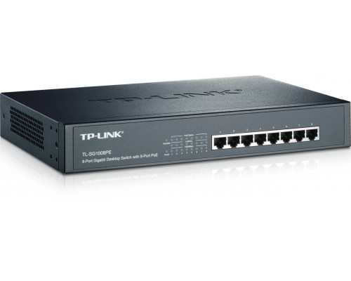 TP-Link TL-SG1008PE 8-портовый гигабитный настольный/монтируемый в стойку коммутатор с 8 портами PoE