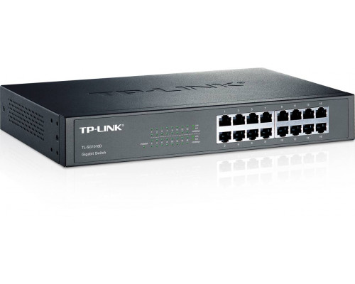 TP-Link TL-SG1016D Коммутатор 16-port Gigabit Switch, Компактный 11,6"