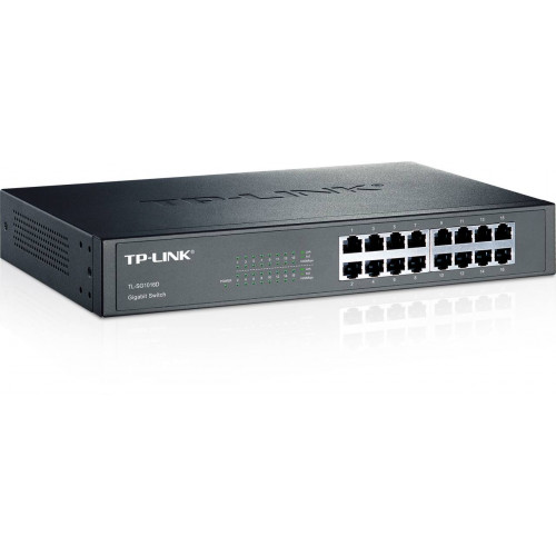 TP-Link TL-SG1016D Коммутатор 16-port Gigabit Switch, Компактный 11,6"