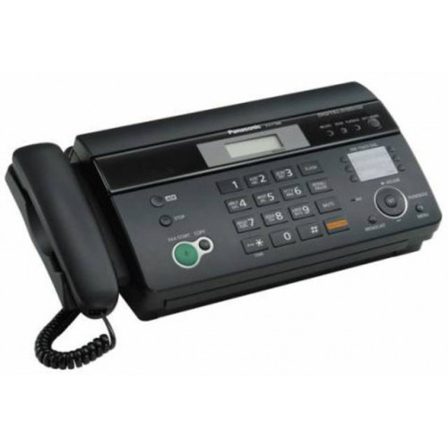 Факс Panasonic KX-FT982RUB на т/бумаге, 9600 бит/с, АОН, справ 100 аб., монитор (черный)