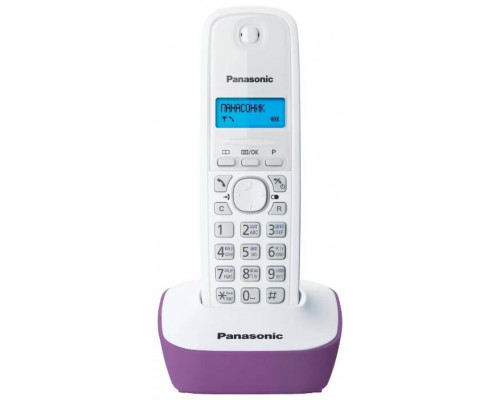Р/телефон Panasonic KX-TG1611RUF (белый/сиреневый)