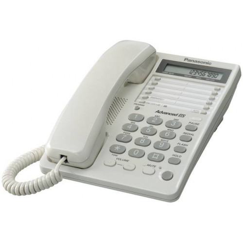Телефон Panasonic KX-TS2362RUW (30 ст., дисплей, часы, гнездо для гарнитуры, ламп