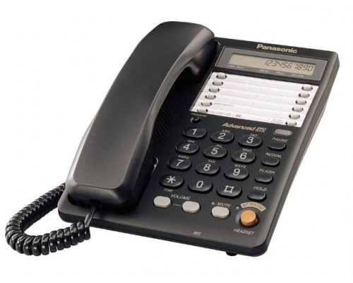 Телефон Panasonic KX-TS2365RUB (30 ст.,диспл., спикер., автод., лампа выз., Data, черный)