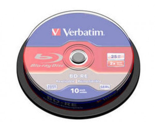 Диск BD-RE Verbatim 25 Gb, 2x, Cake Box (10) (10/50)
