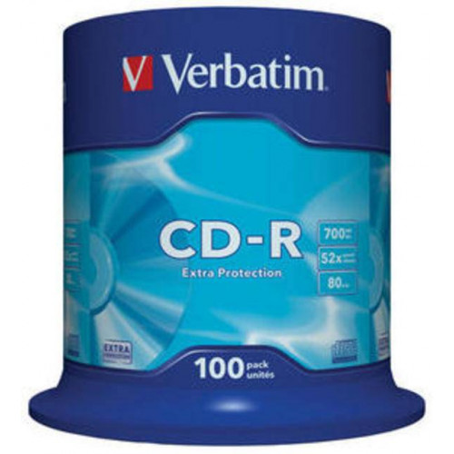 Диск CD-R Verbatim 700 Mb, 52x, Cake Box (100), DL (100/400)